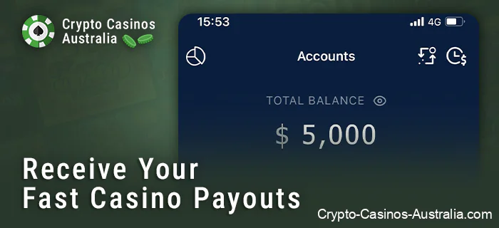 Get money from online casinos to crypto account