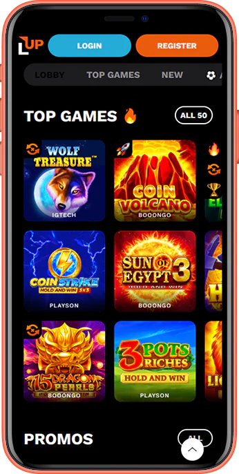 Screenshot of Level Up online casino