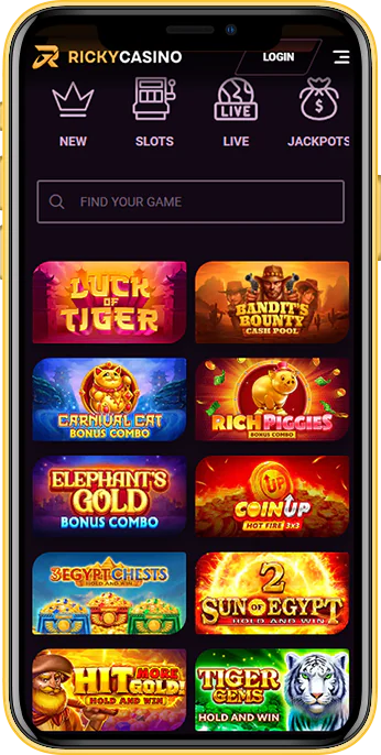 Screenshot of Ricky Casino Australia